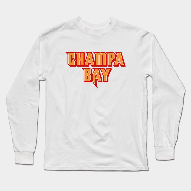 Champa Bay - White/Orange Long Sleeve T-Shirt by KFig21